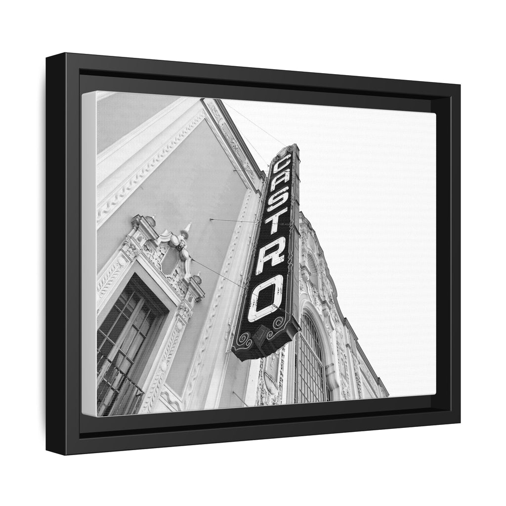 Vibrant Castro Neighborhood Framed Matte Canvas Wall Art ( 12" x 9")