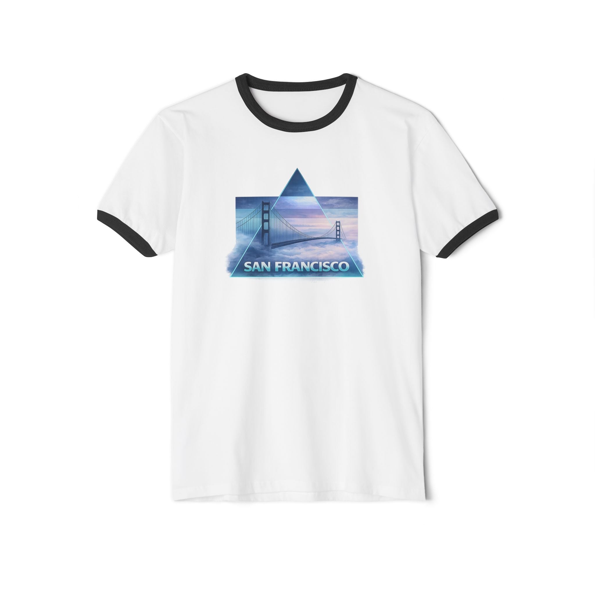 San Francisco Triangle Golden Gate Ringer T-Shirt