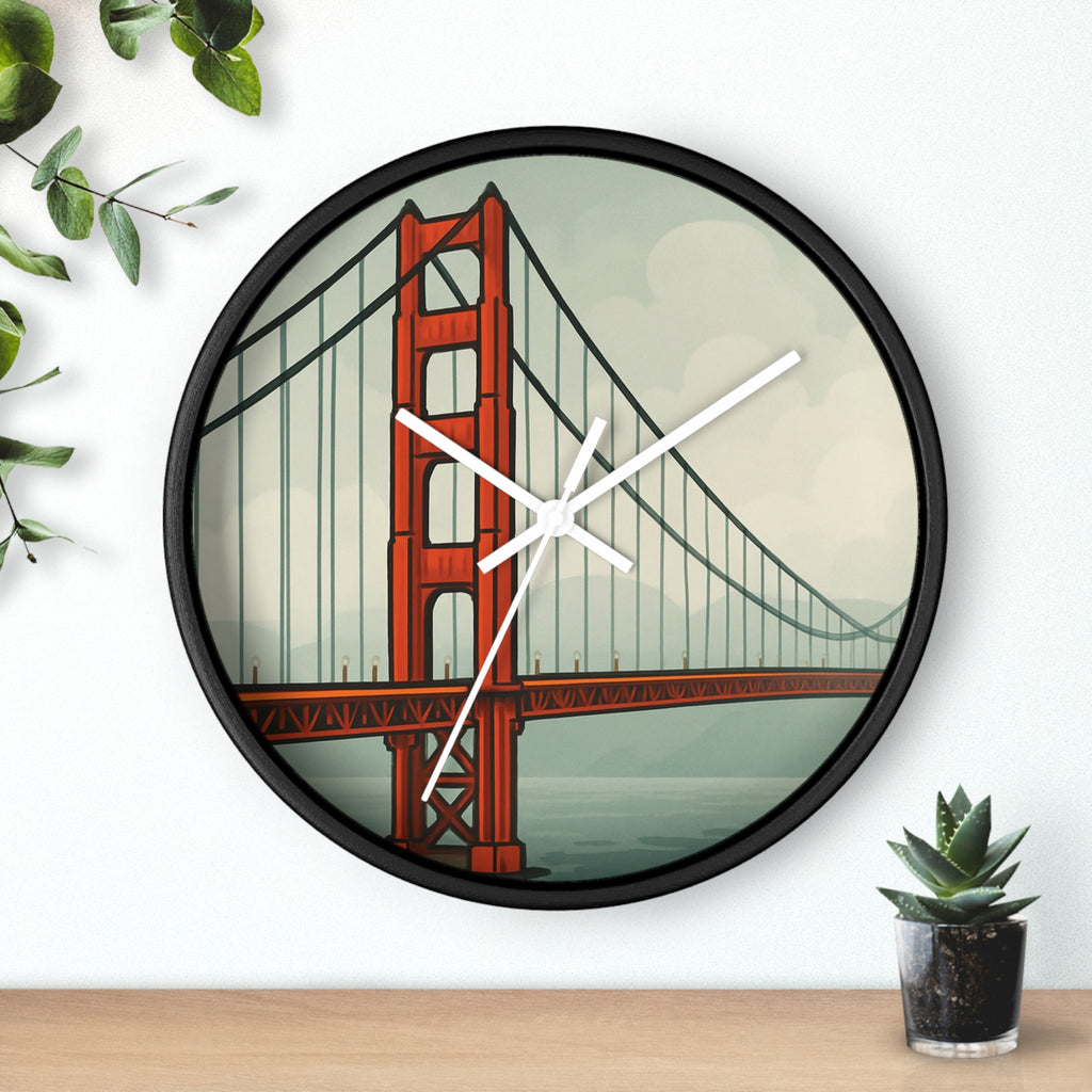 Golden Gate Bridge Wall Clock – Pop Art Modern Home Decor