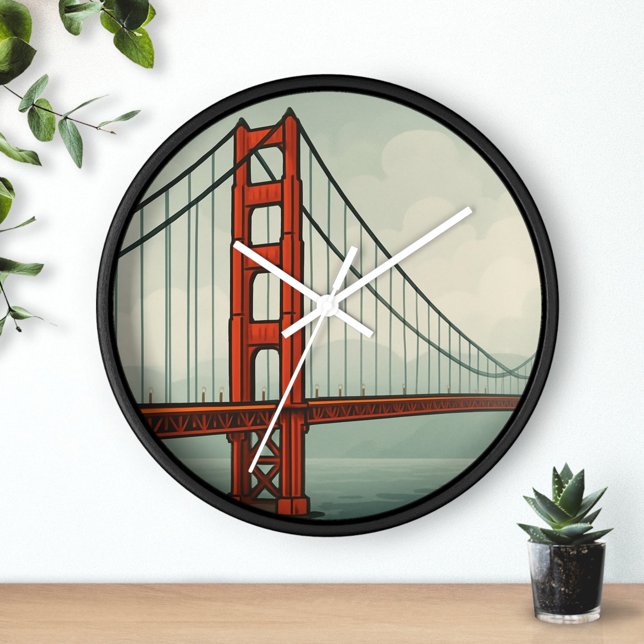Golden Gate Bridge Wall Clock – Pop Art Modern Home Decor
