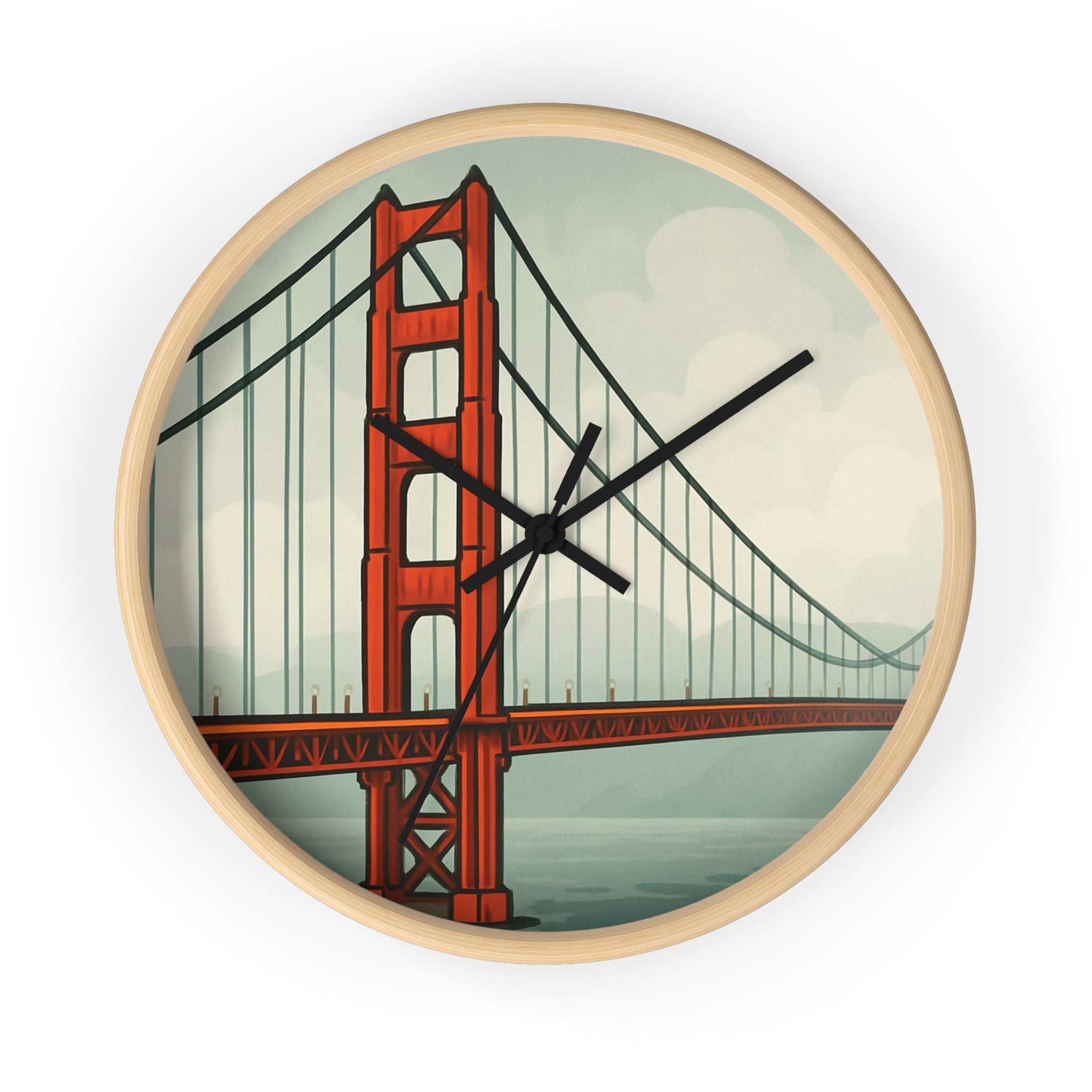 Golden Gate Bridge Wall Clock – Pop Art Modern Home Decor