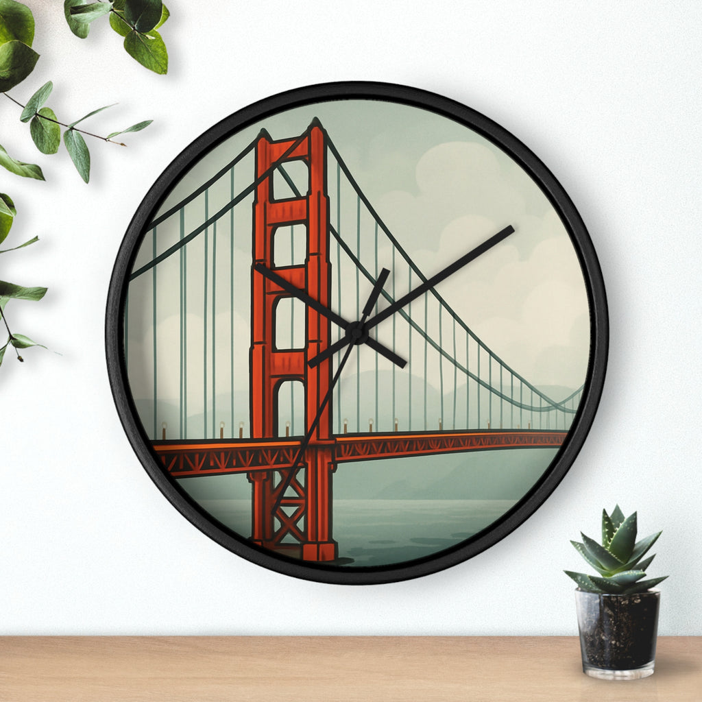 Golden Gate Bridge Wall Clock – Pop Art Modern Home Decor