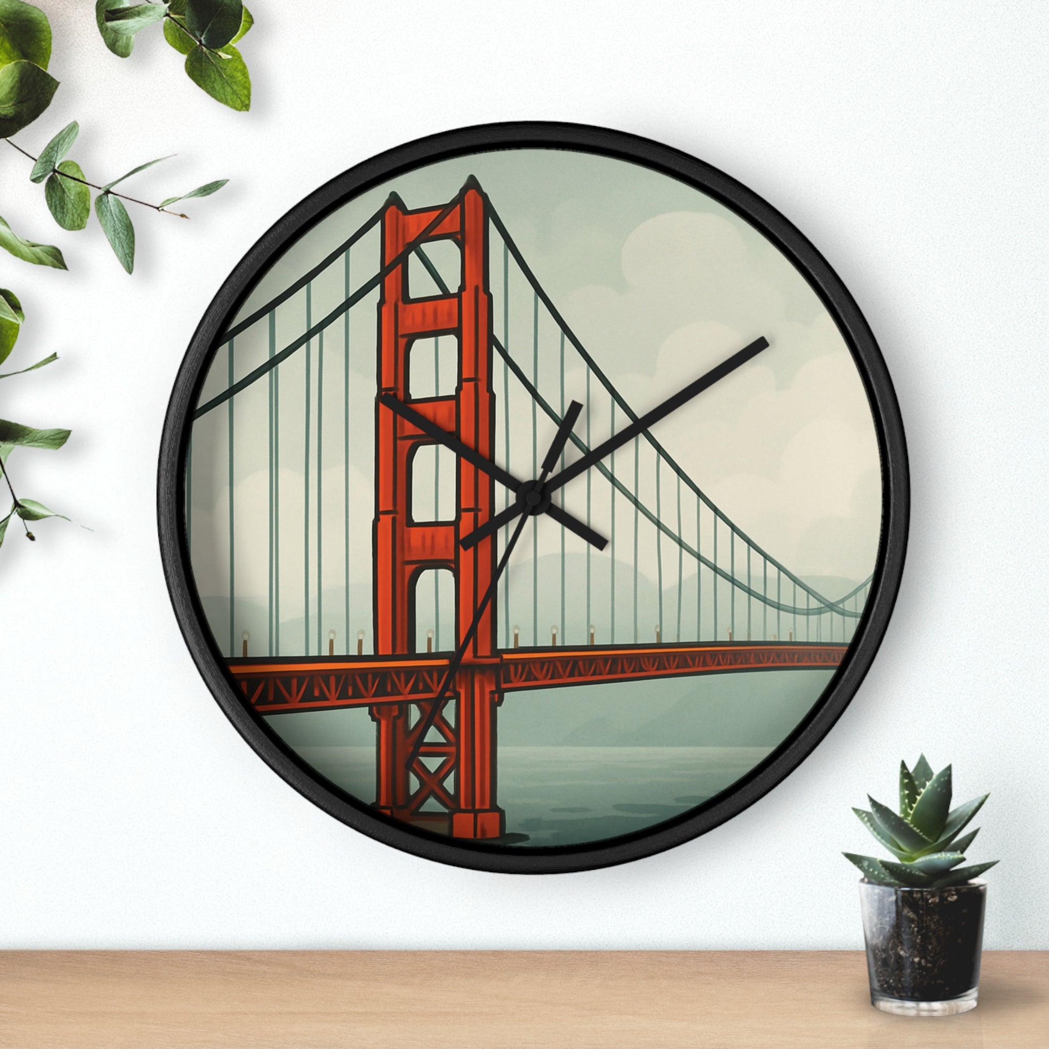 Golden Gate Bridge Wall Clock – Pop Art Modern Home Decor