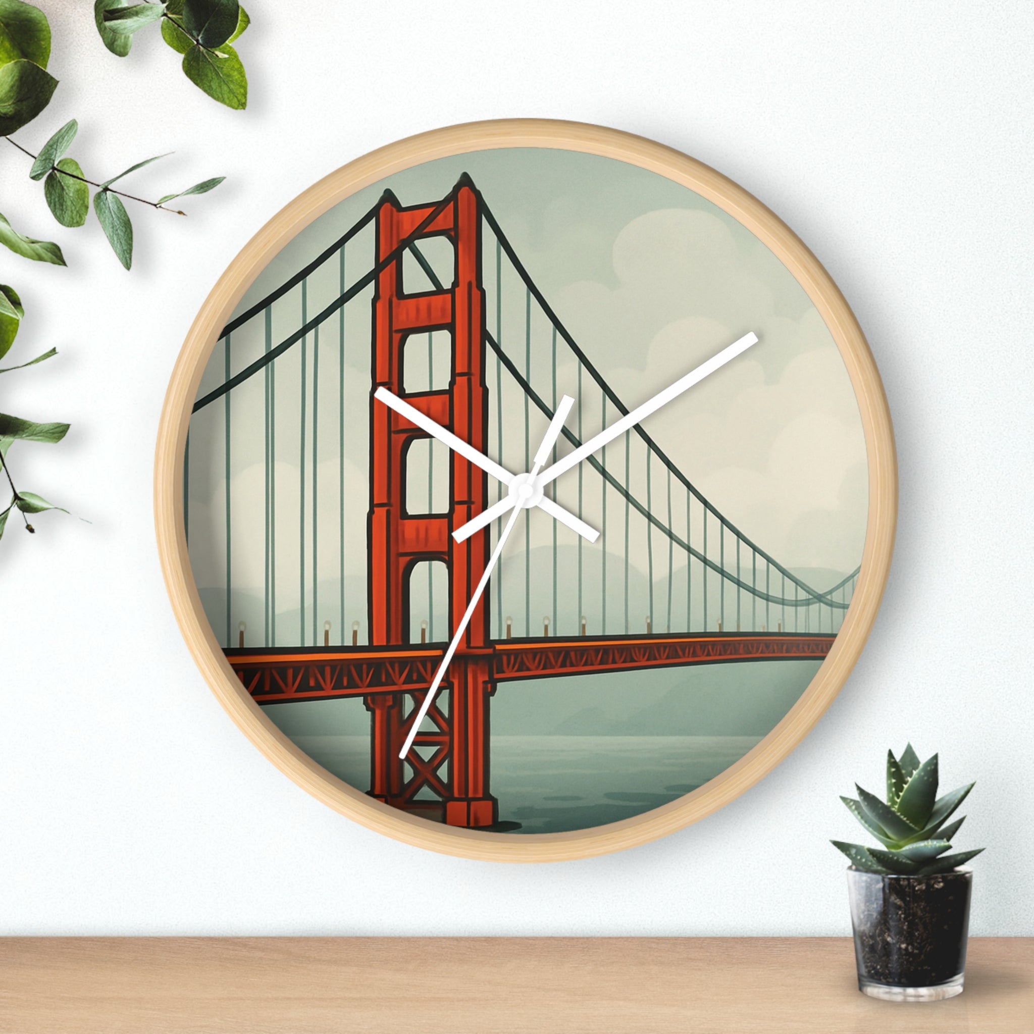 Golden Gate Bridge Wall Clock – Pop Art Modern Home Decor