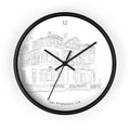 San Francisco Iconic Houses Wall Clock – Black & White City Illustration