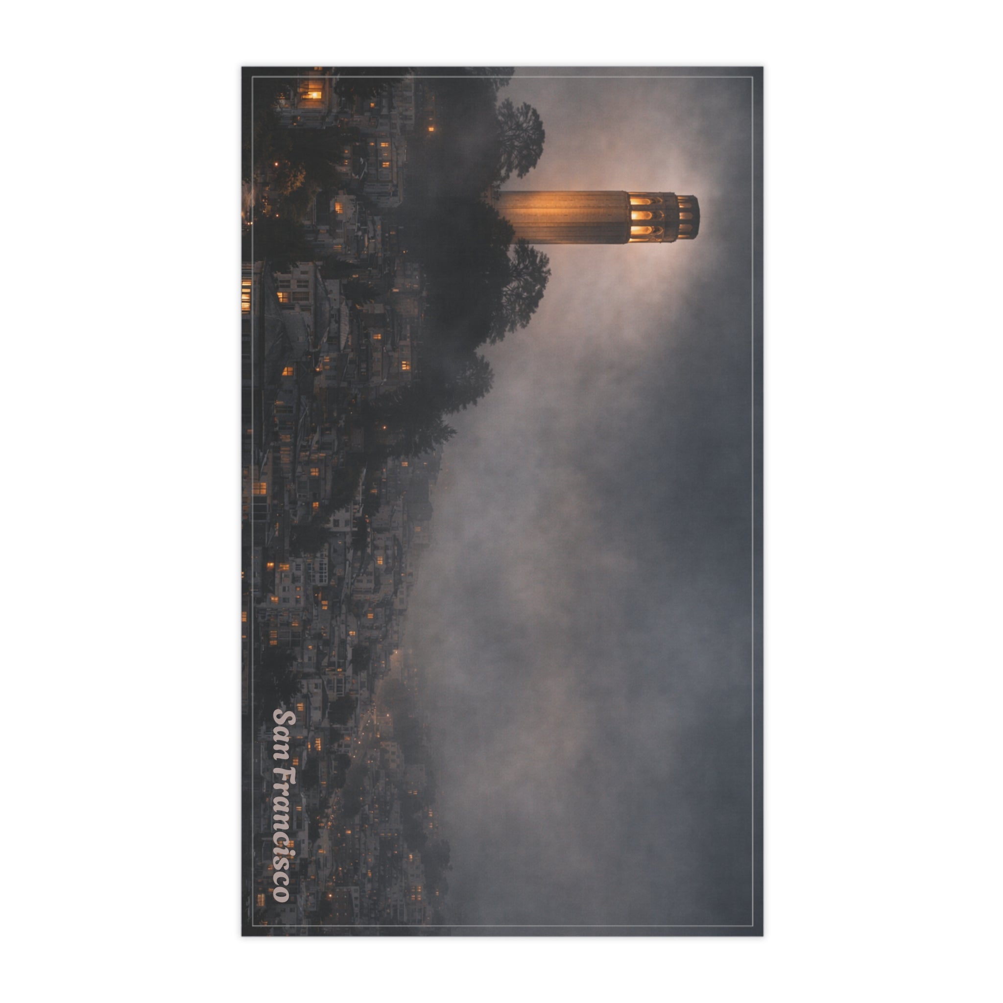 San Francisco Coit Tower Kitchen Tea Towel 18x30